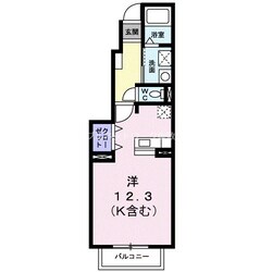 アメニティ中島Ｂの物件間取画像